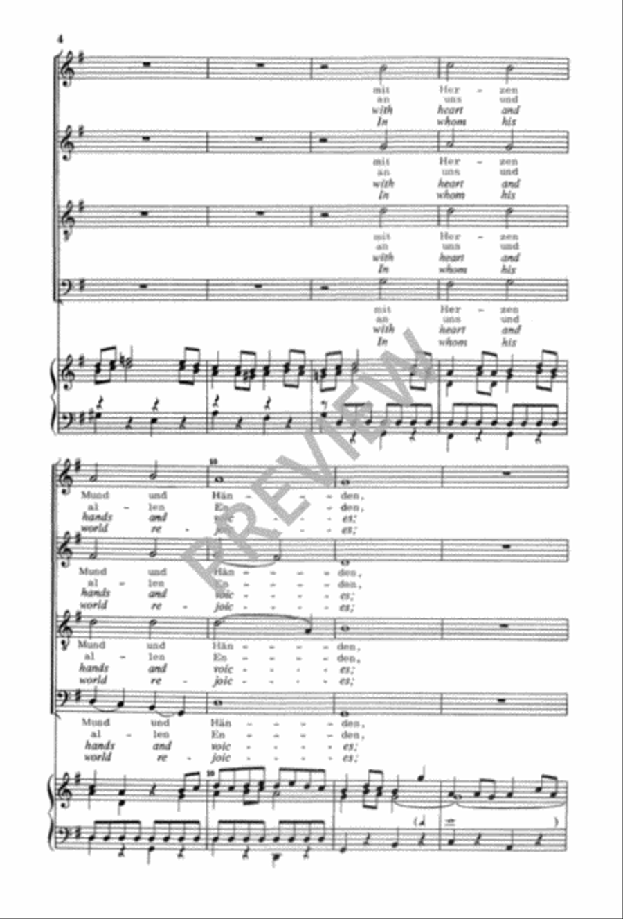 Now Thank We All Our God Now Thank We All Our God 4-Part scores gallery preview page 5