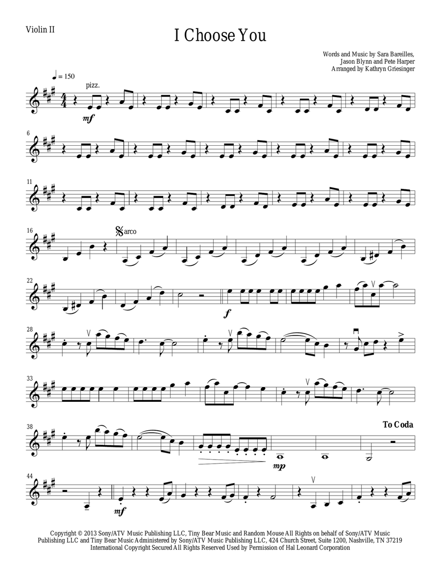 I Choose You I Choose You String Quartet scores gallery preview page 3