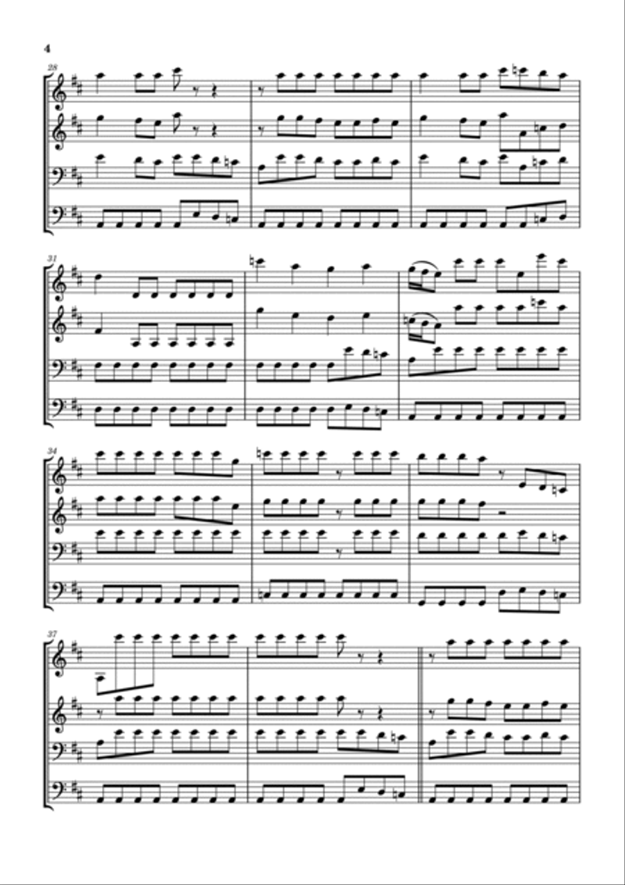 Don't Bring Me Down Brass Ensemble scores gallery preview page 5