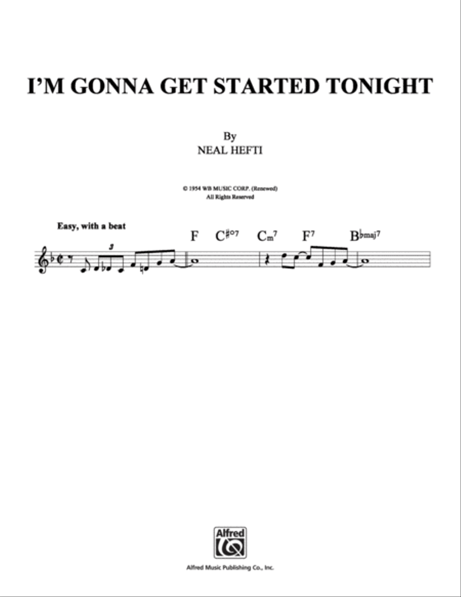I'm Gonna Get Started Tonight School and Community scores gallery preview page 1