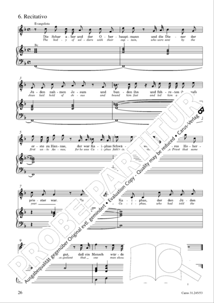 St. John Passion (Johannes-Passion) 4-Part scores gallery preview page 27