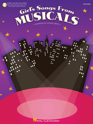 Book cover for Girls Songs From Musicals Book/Online Audio