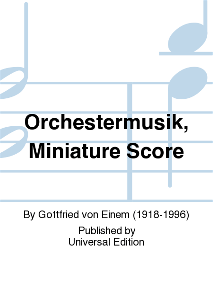 Orchestermusik, Miniature Score Orchestra scores gallery preview page 1