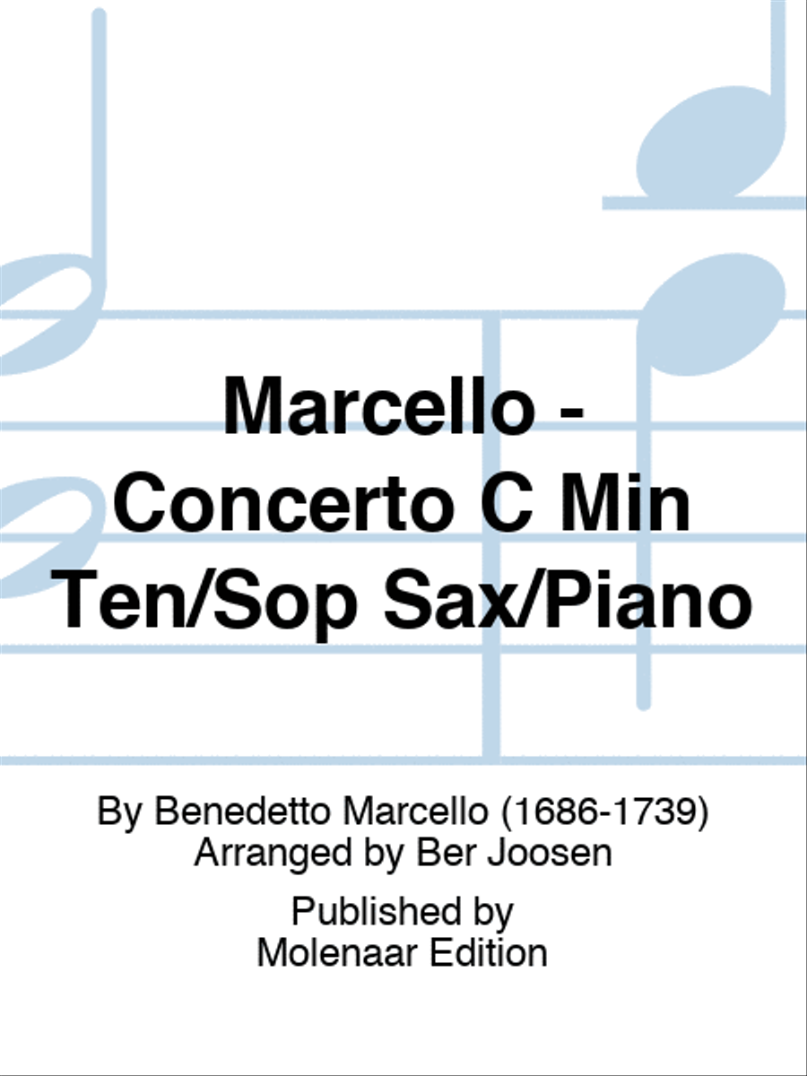 Marcello - Concerto C Min Ten/Sop Sax/Piano Clarinet scores gallery preview page 1