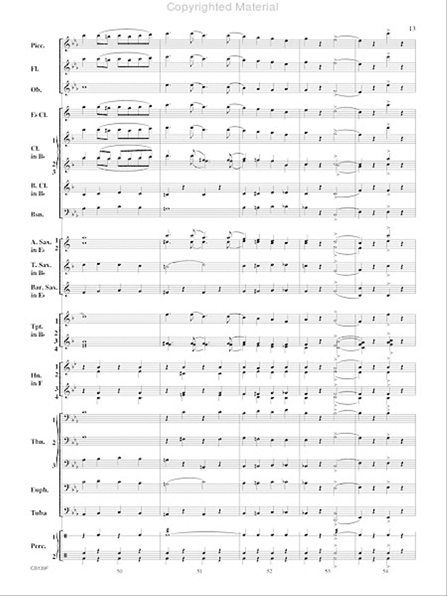 Golden Plume Concert Band scores gallery preview page 14