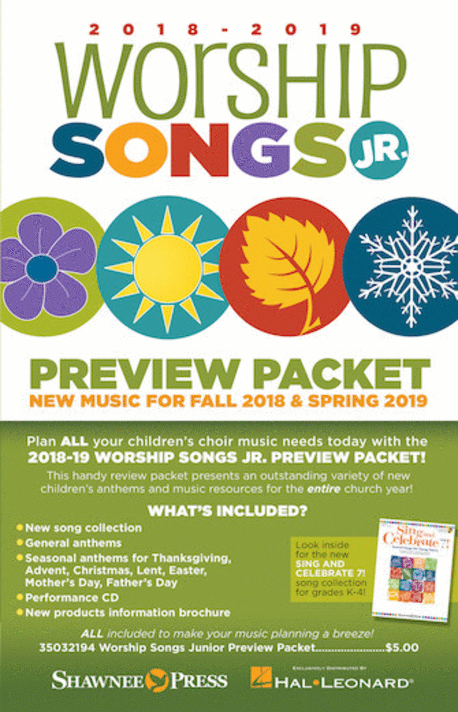 2018-2019 Worship Songs Junior Preview Packet Choir scores gallery preview page 1