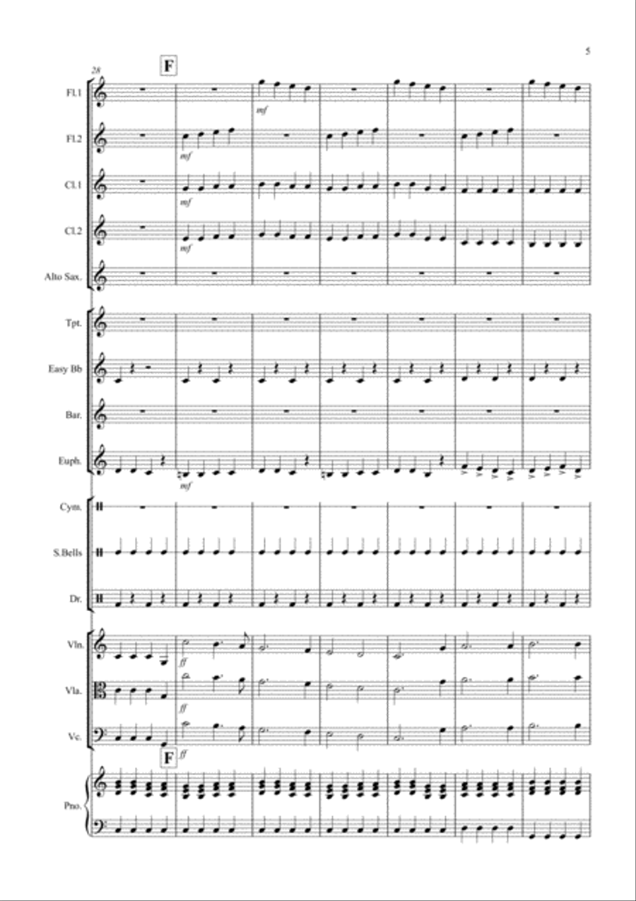 Joy to the World (Rock Style!) for School Orchestra Full Orchestra scores gallery preview page 5