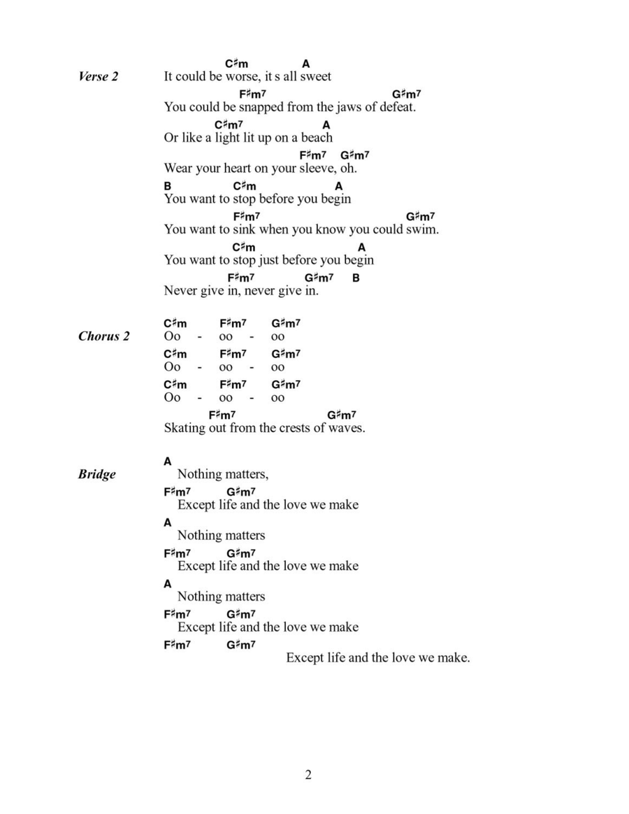 Crests Of Waves Easy Guitar scores gallery preview page 2