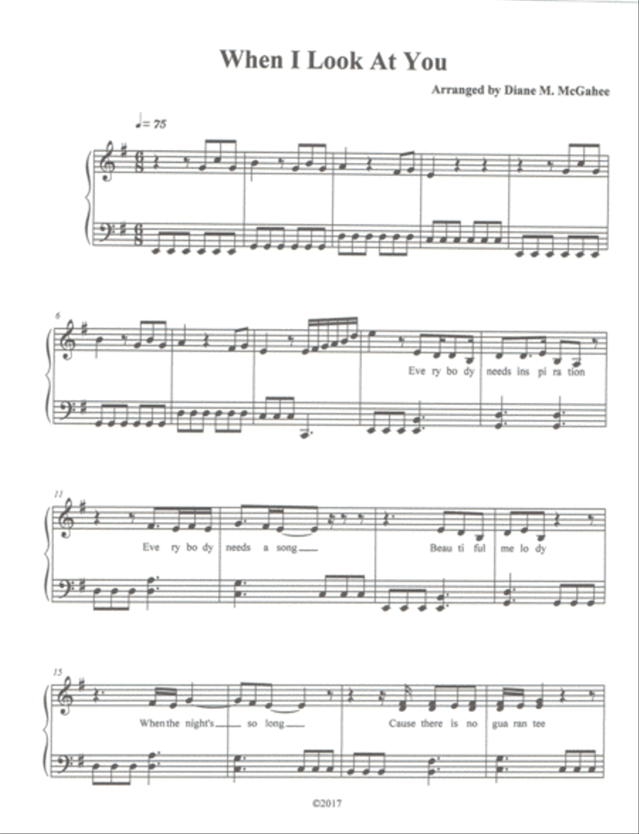 When I Look At You Small Ensemble scores gallery preview page 1