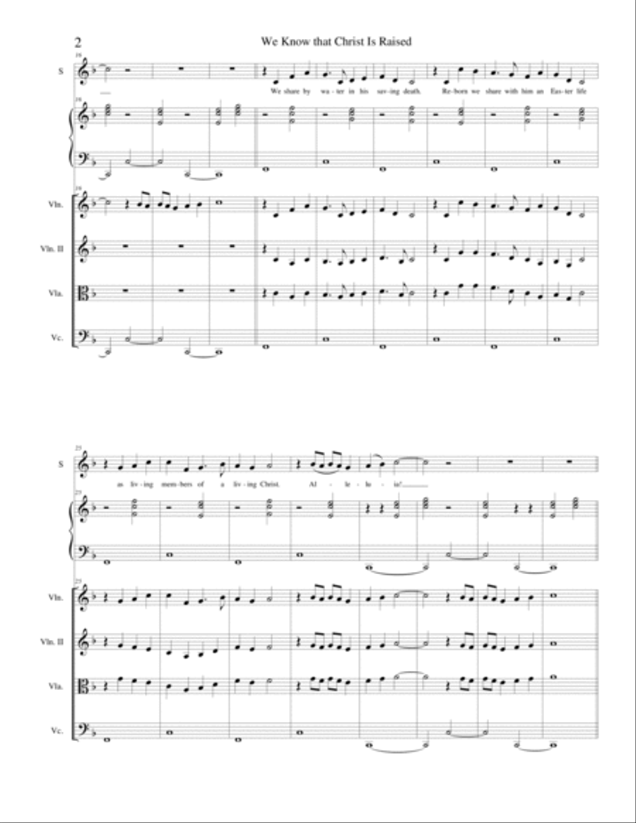 We Know That Christ Is Raised Small Ensemble scores gallery preview page 2