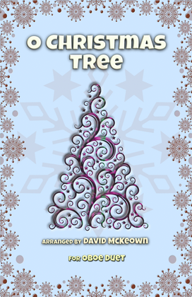 Book cover for O Christmas Tree, (O Tannenbaum), Jazz style, for Oboe Duet