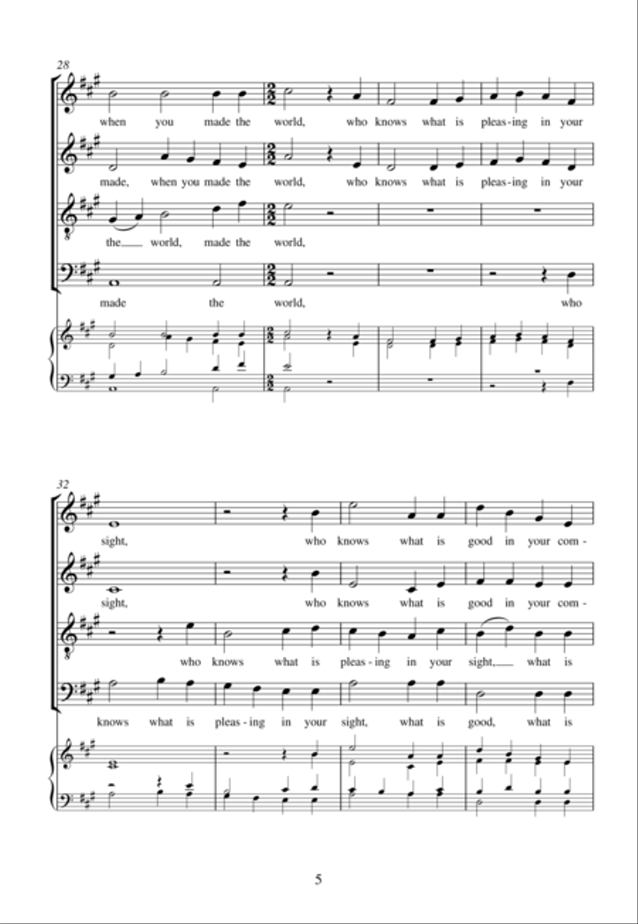 O Grant Me Wisdom O Grant Me Wisdom 4-Part scores gallery preview page 4