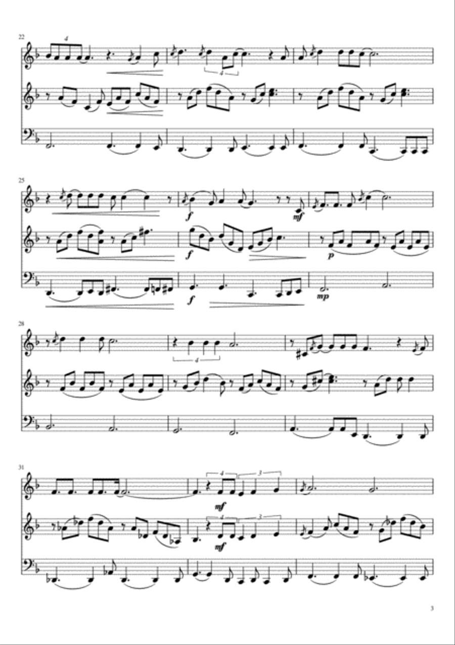 What A Wonderful World String Trio scores gallery preview page 3