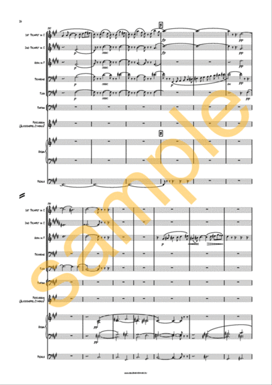 Symphony no. 1 opus 42 for Organ and Orchestra Organ scores gallery preview page 8