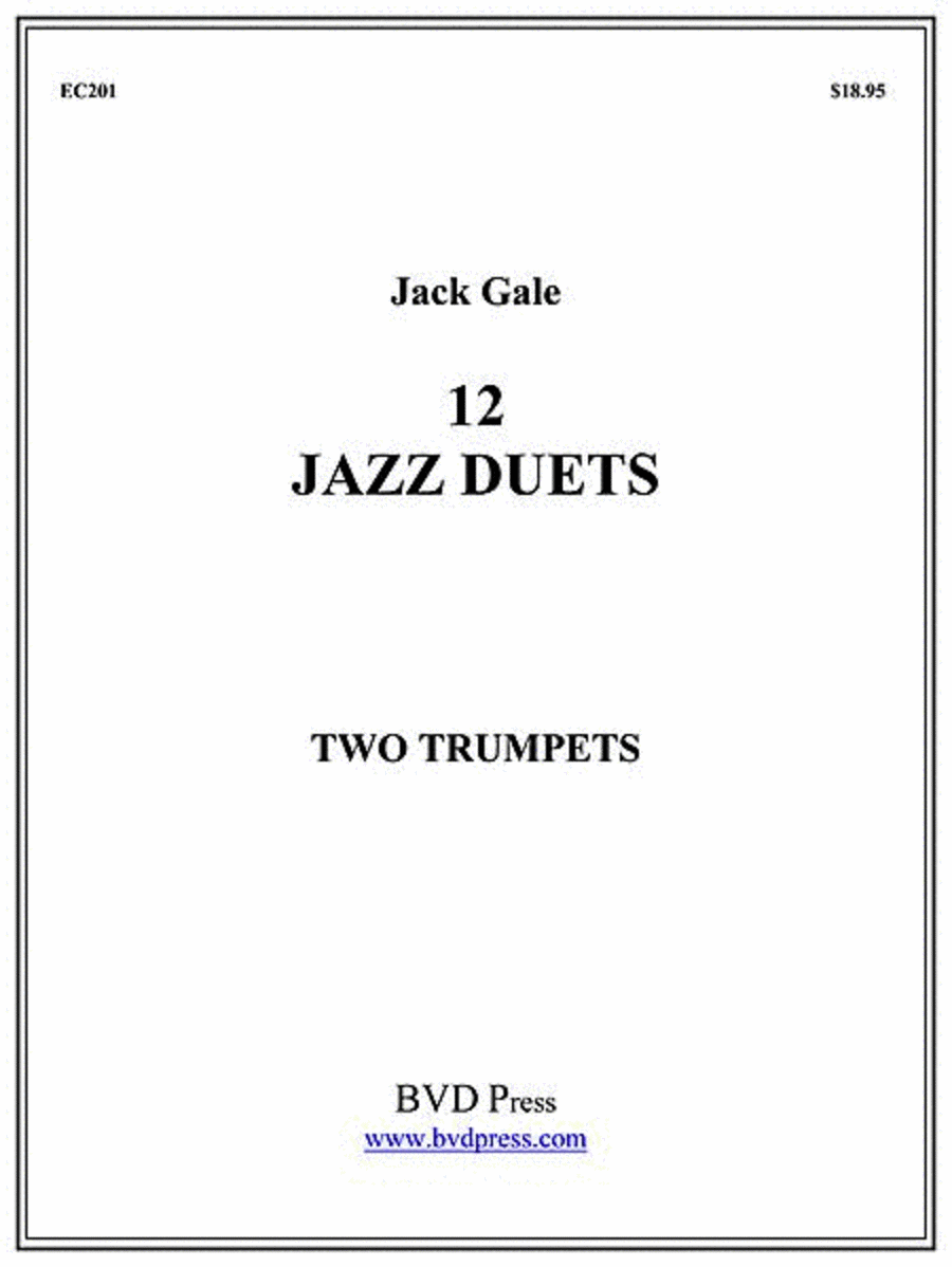 12 Jazz Duets for Two Trumpets Trumpet Duet scores gallery preview page 1