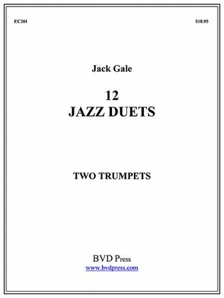 Book cover for 12 Jazz Duets for Two Trumpets