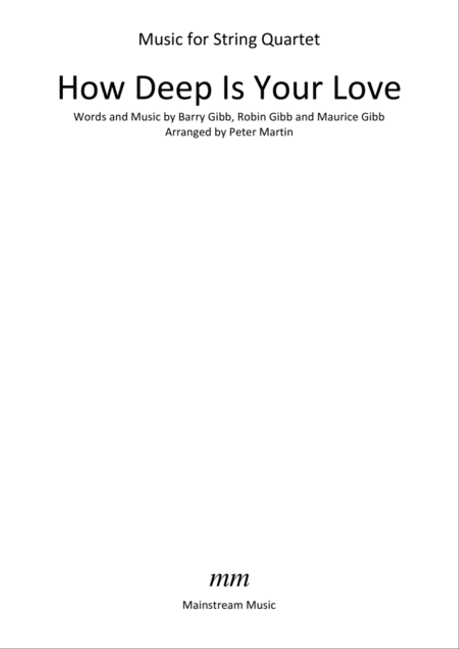 How Deep Is Your Love from the Motion Picture SATURDAY NIGHT FEVER String Quartet scores gallery preview page 2