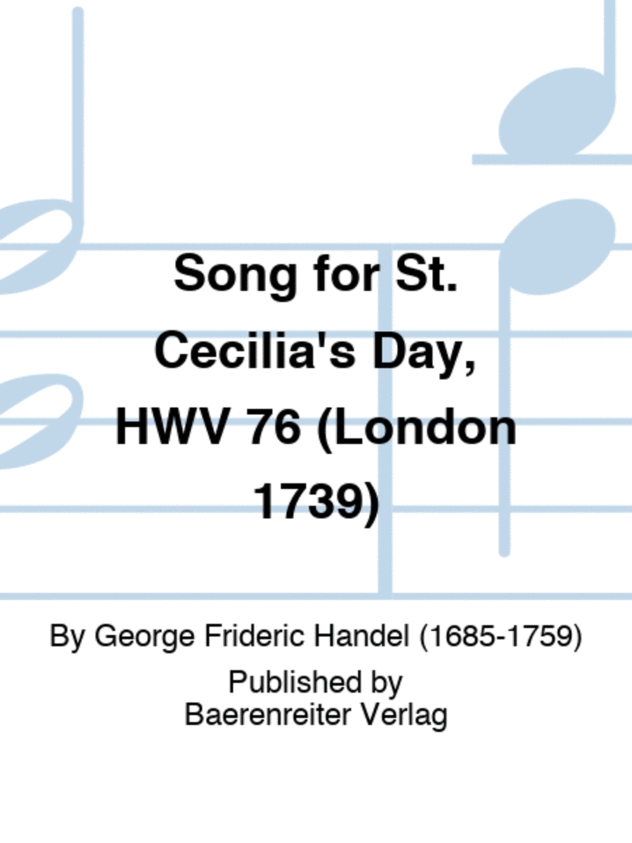 Song for St Cecilia's Day, HWV 76