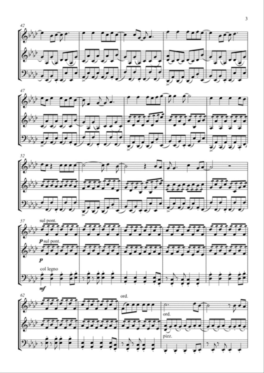 Viva La Vida String Trio scores gallery preview page 3