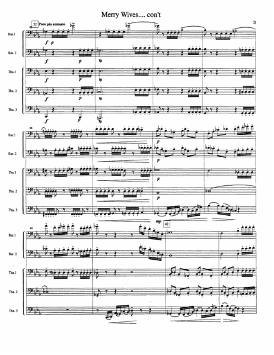 Merry Wives of Windsor Overture Tuba scores gallery preview page 4