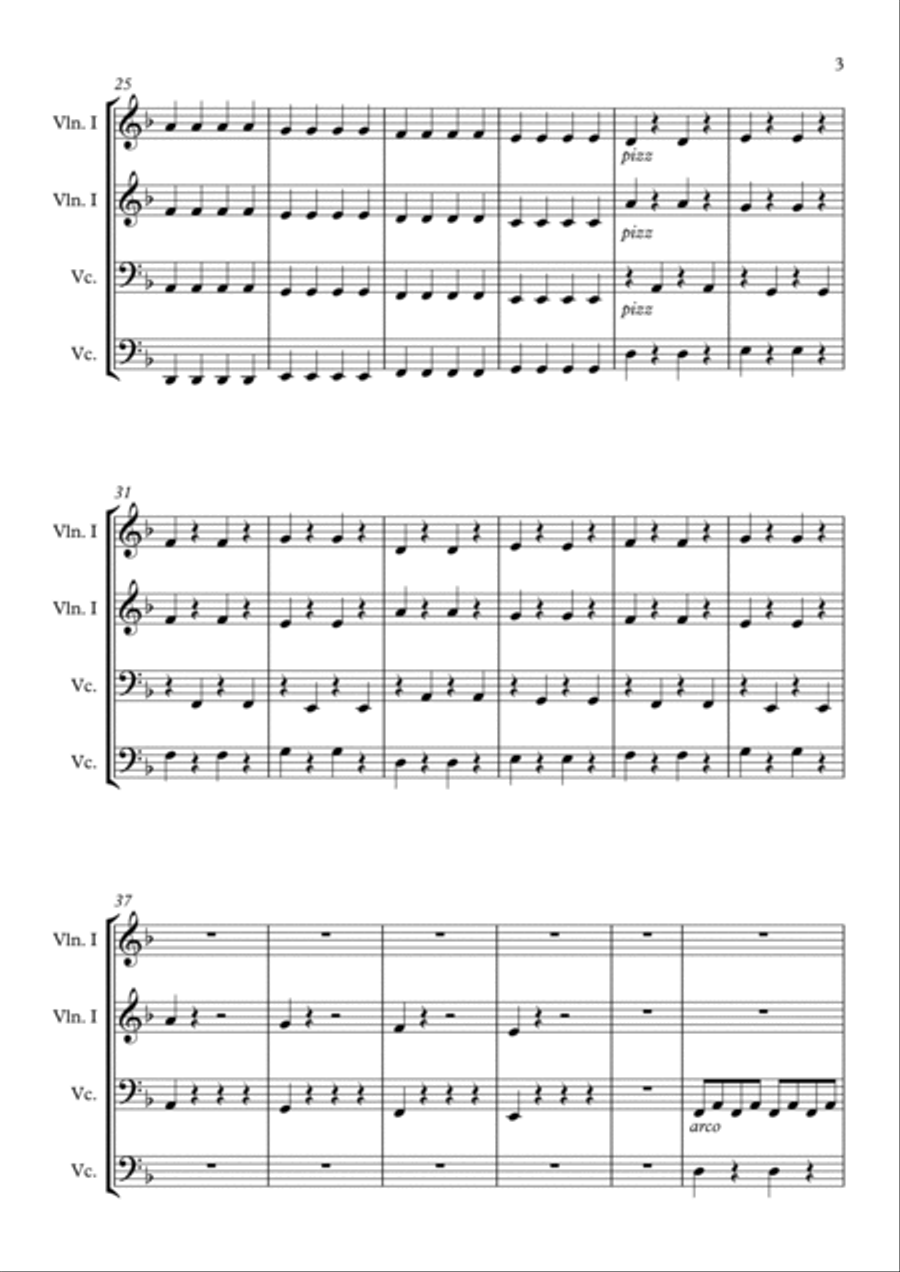 Motion - String Quartet String Quartet scores gallery preview page 3