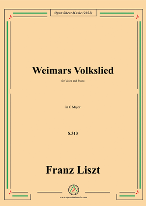 Liszt-Weimars Volkslied,S.313,in C Major
