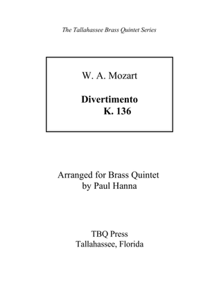 Book cover for Divertimento, K. 136