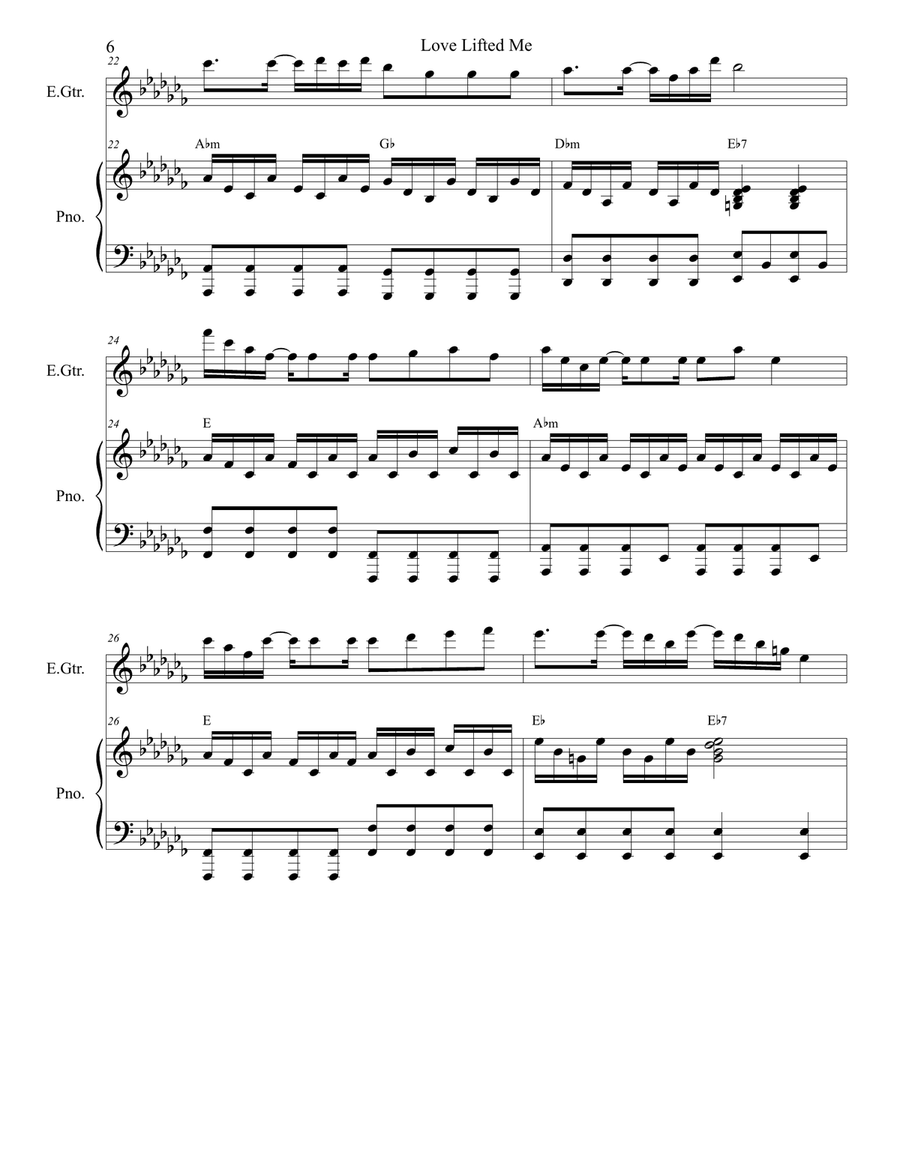 Love Lifted Me 4-Part scores gallery preview page 6