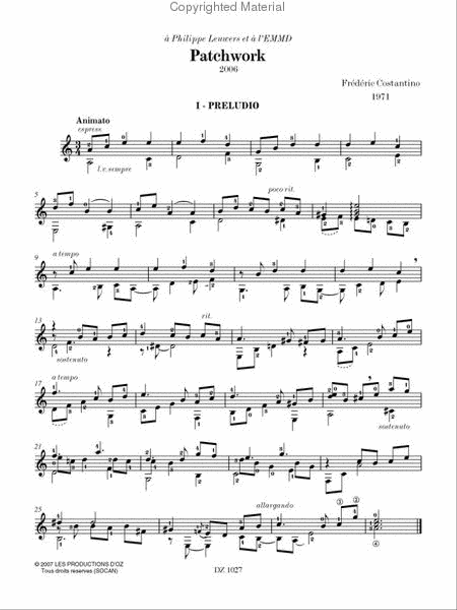 Patchwork Classical Guitar scores gallery preview page 2