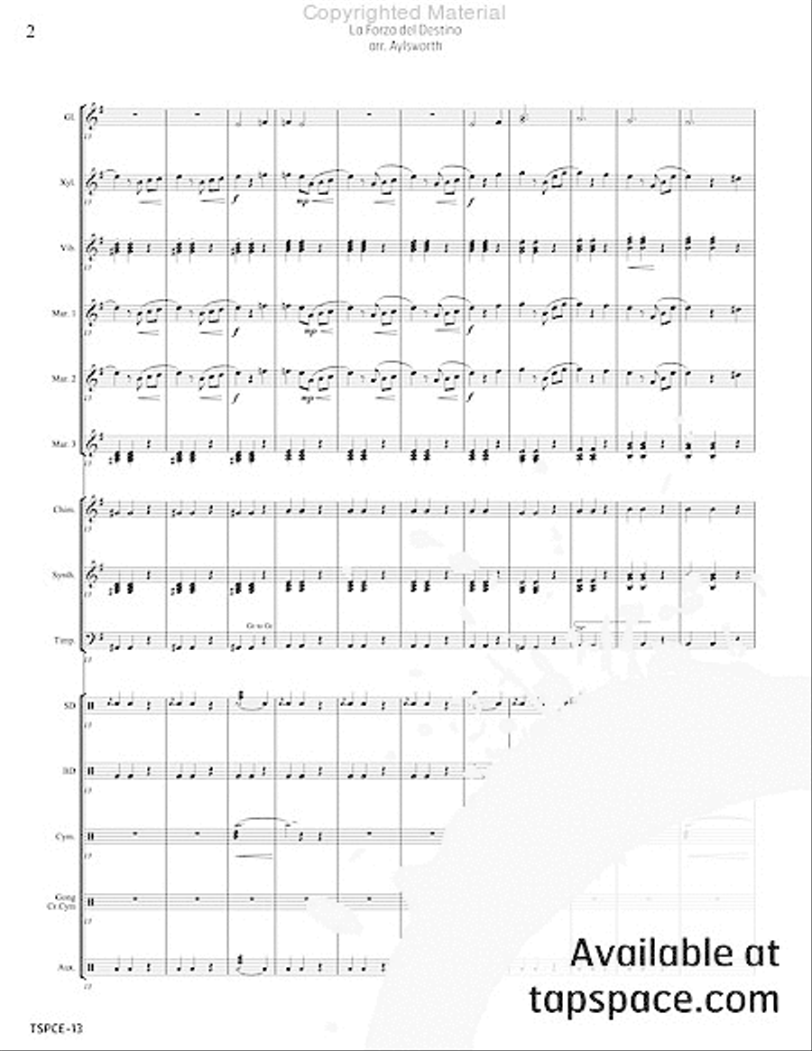 La Forza del Destino Percussion Ensemble scores gallery preview page 5