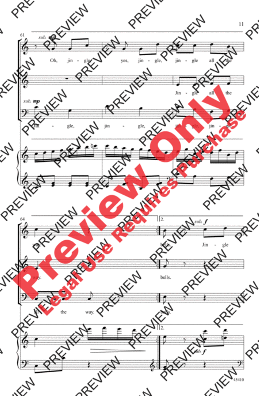Jingle Bells Rondo 3-Part scores gallery preview page 11