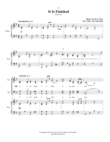 It Is Finished, SATB choir image number null