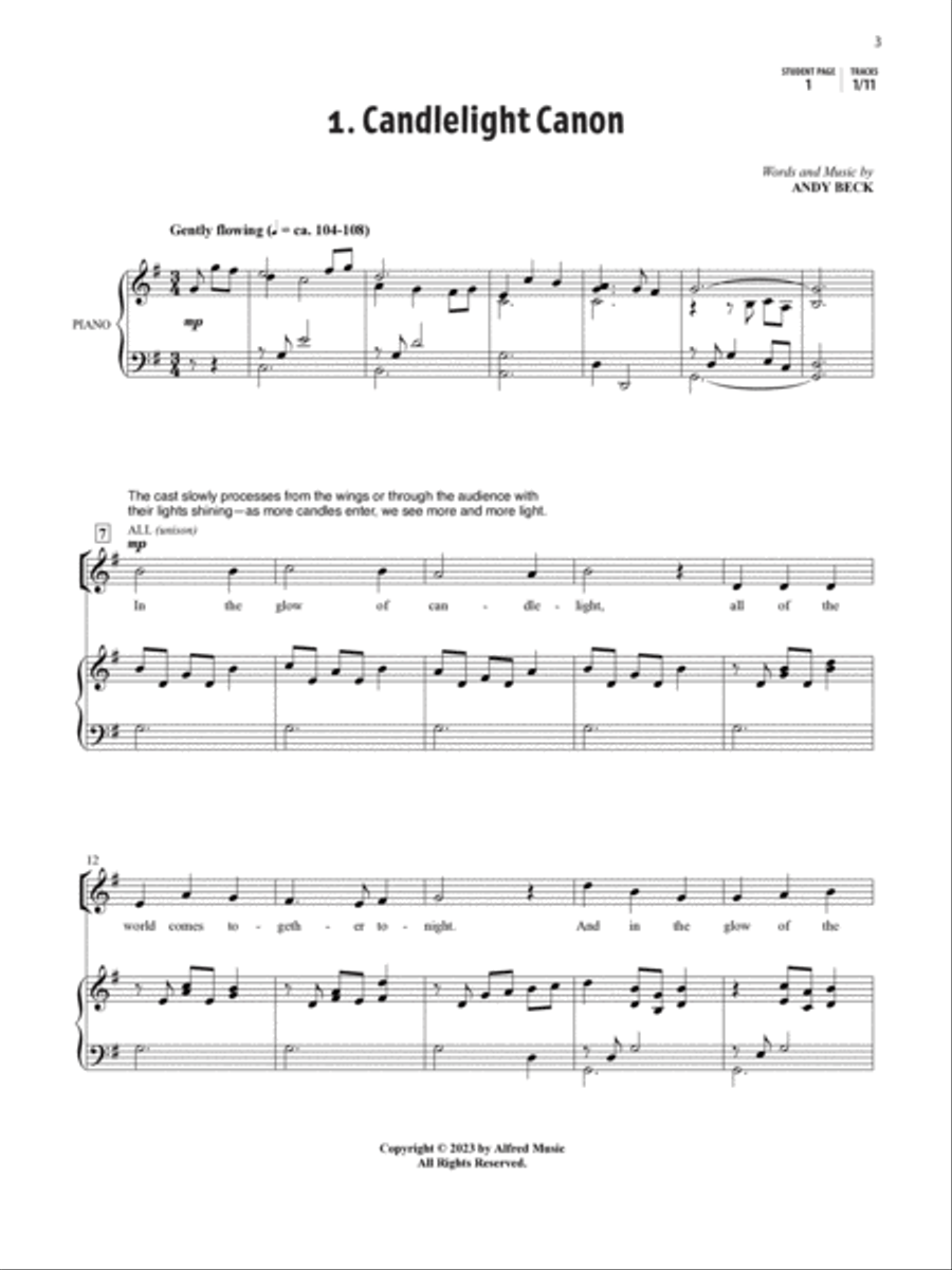 Candles! The Musical Unison Choir scores gallery preview page 4