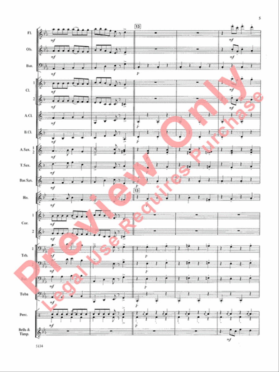 Santa at the Symphony Concert Band scores gallery preview page 6