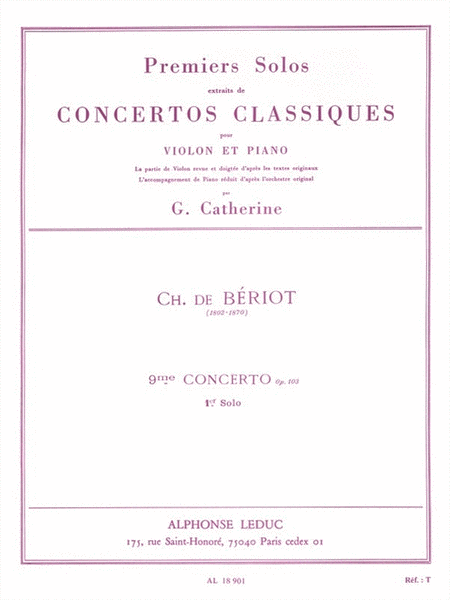 Premiers Solos Concertos Classiques No. 9, Op. 103