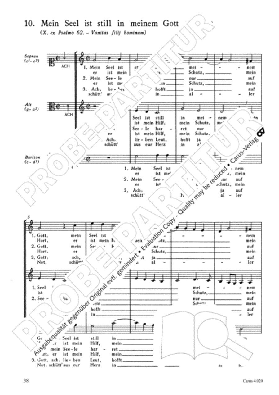 Calvisius: Tricinia. Psalmen und Motetten zu drei Stimmen Choir scores gallery preview page 39