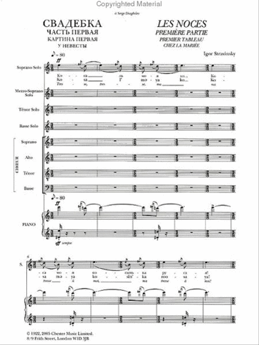 Les Noces Voice scores gallery preview page 2