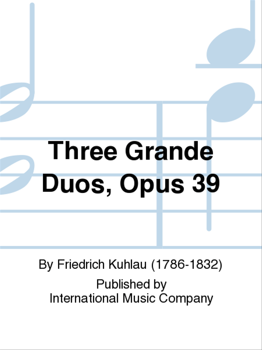 Three Grande Duos, Opus 39 Flute Duet scores gallery preview page 1