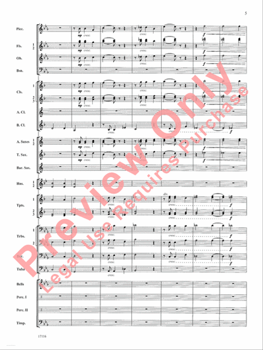 1812 Overture Concert Band scores gallery preview page 6