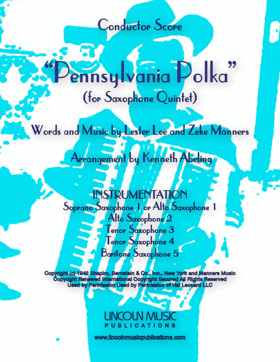 Pennsylvania Polka Saxophone Quintet scores gallery preview page 1
