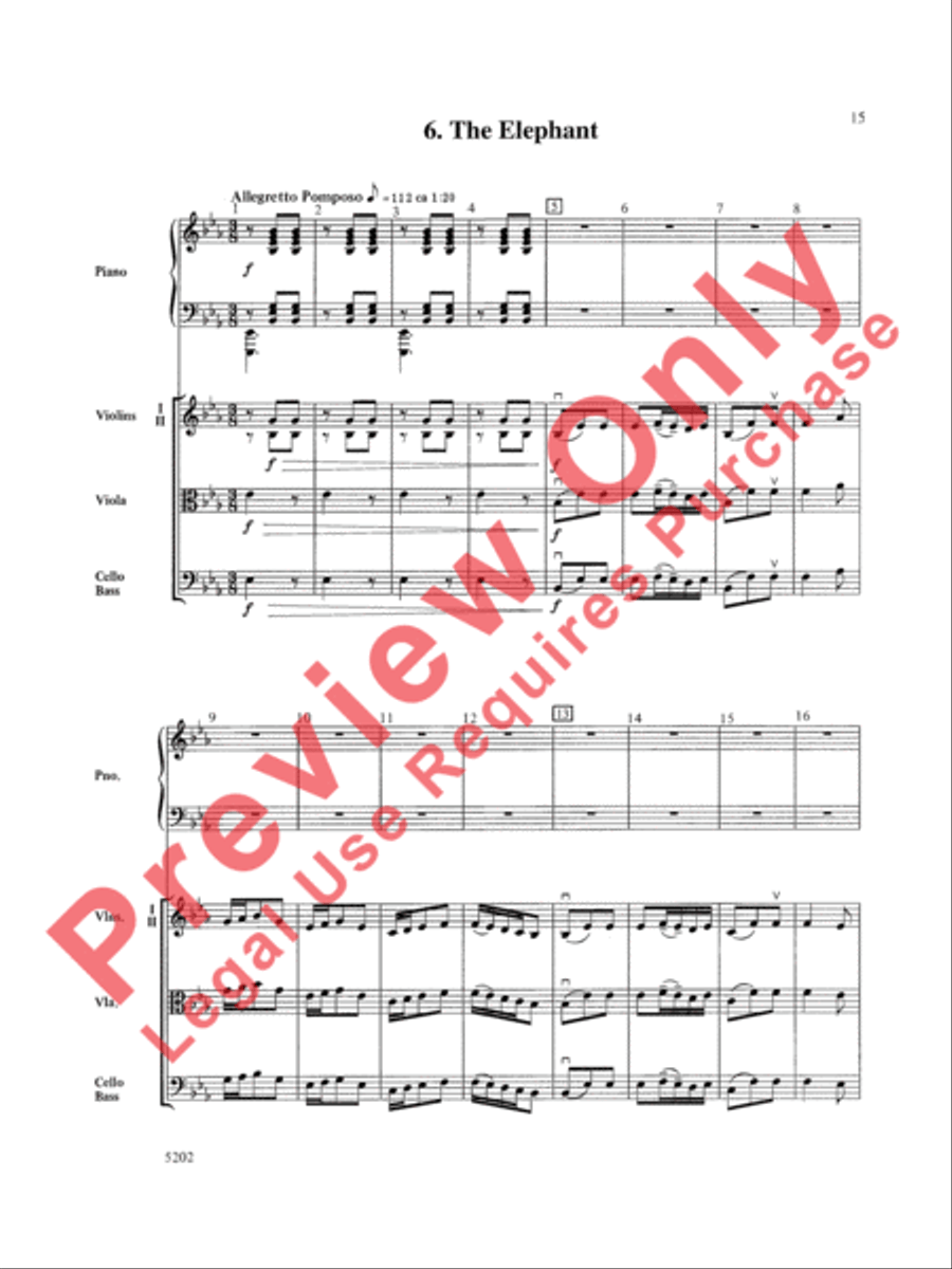 Carnival of the Animals Carnival of the Animals String Orchestra scores gallery preview page 16