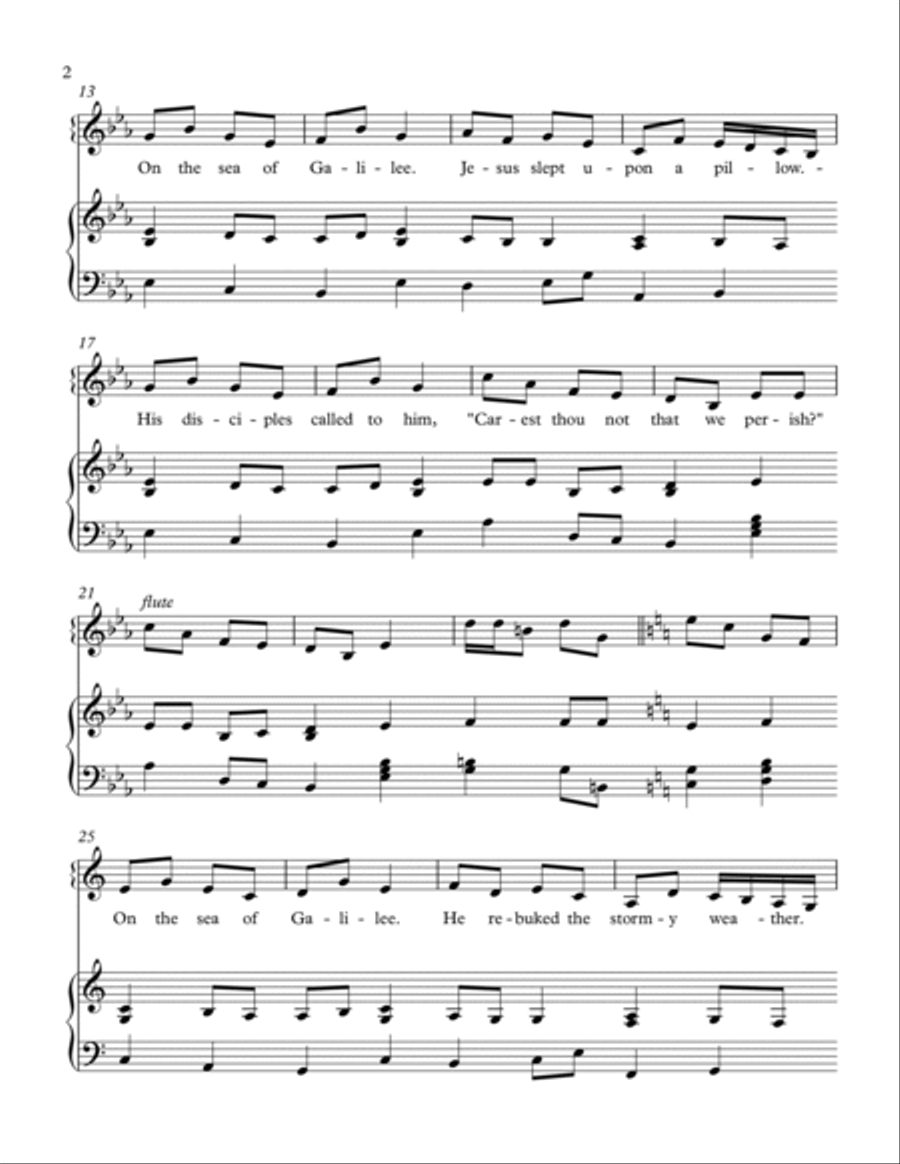 On the Sea of Galilee Piano, Vocal, Guitar scores gallery preview page 2