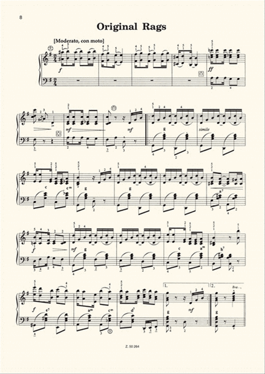 8 Ragtimes für Akkordeon 8 Ragtimes für Akkordeon Accordion scores gallery preview page 3