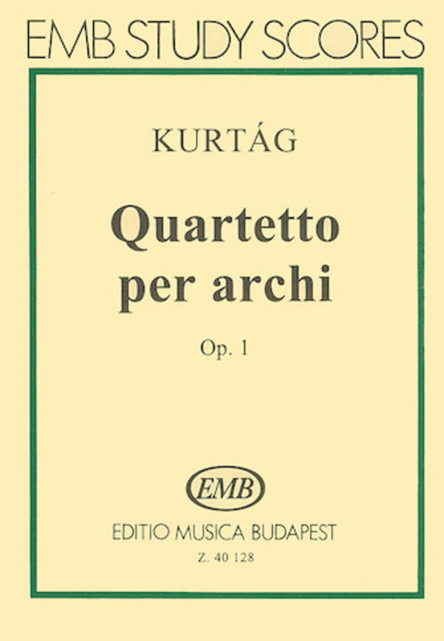 String Quartet, Op. 1 String Quartet scores gallery preview page 1
