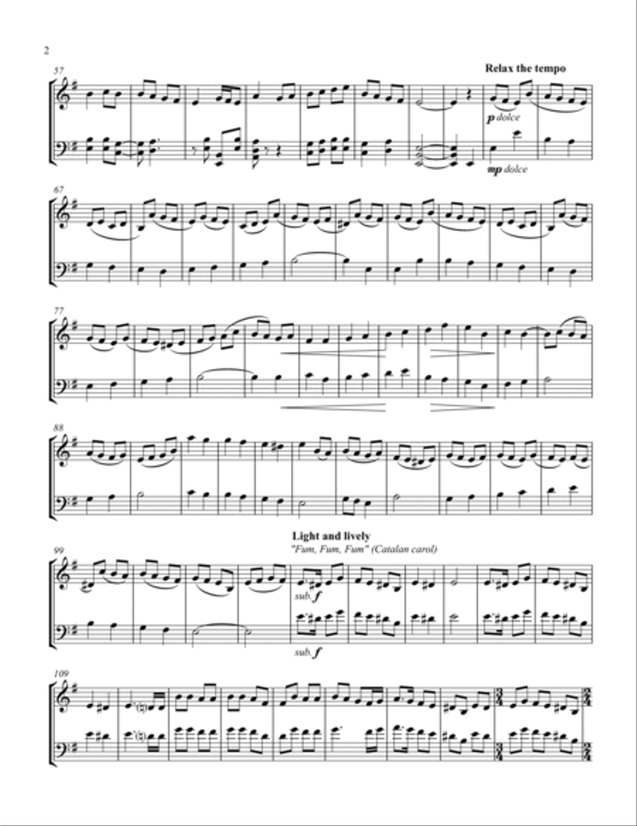 God Rest Ye Merry Gentlemen Medley String Duet scores gallery preview page 3