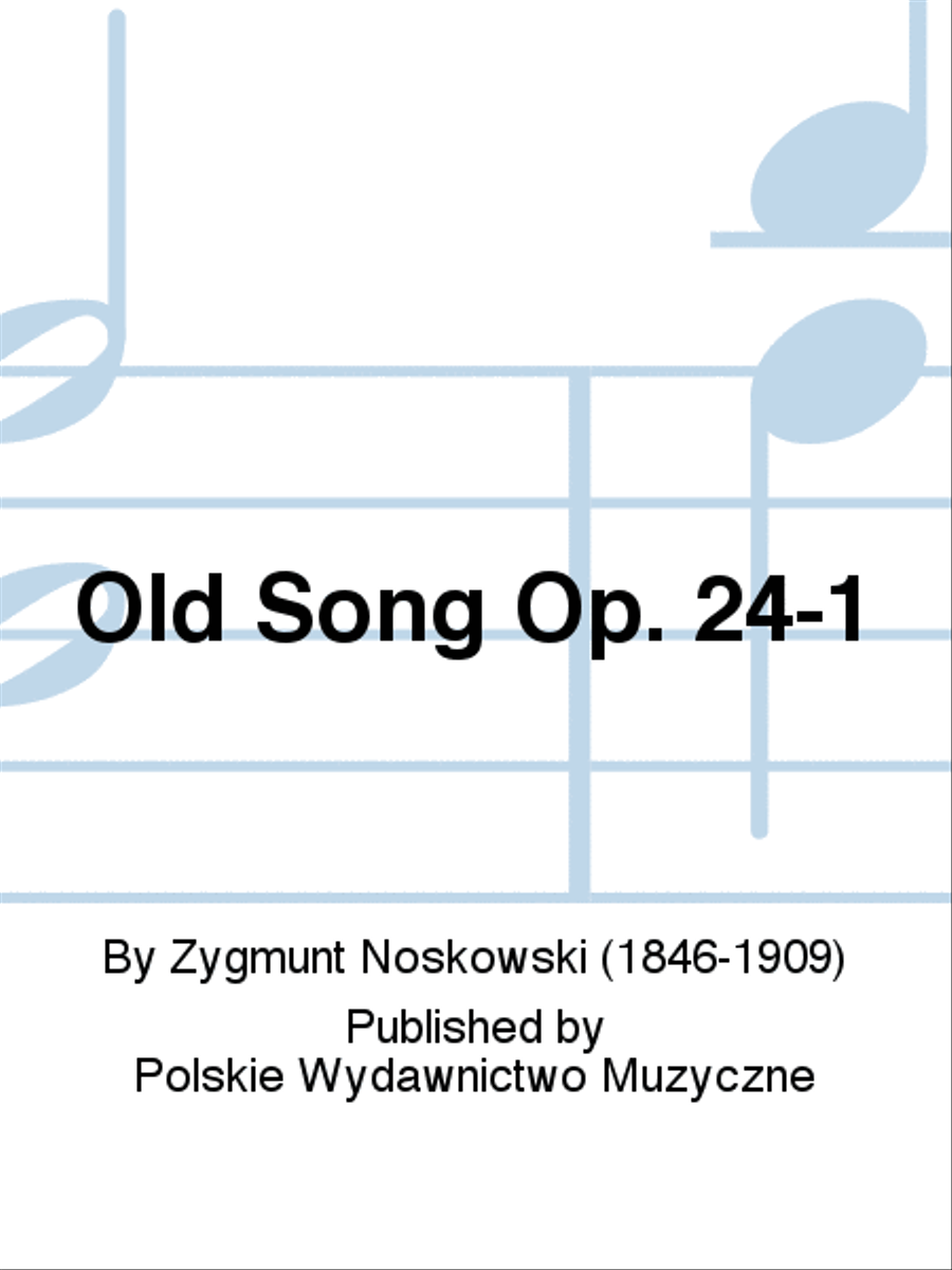 Old Song Op. 24-1 Old Song Op. 24-1 Violin Solo scores gallery preview page 1
