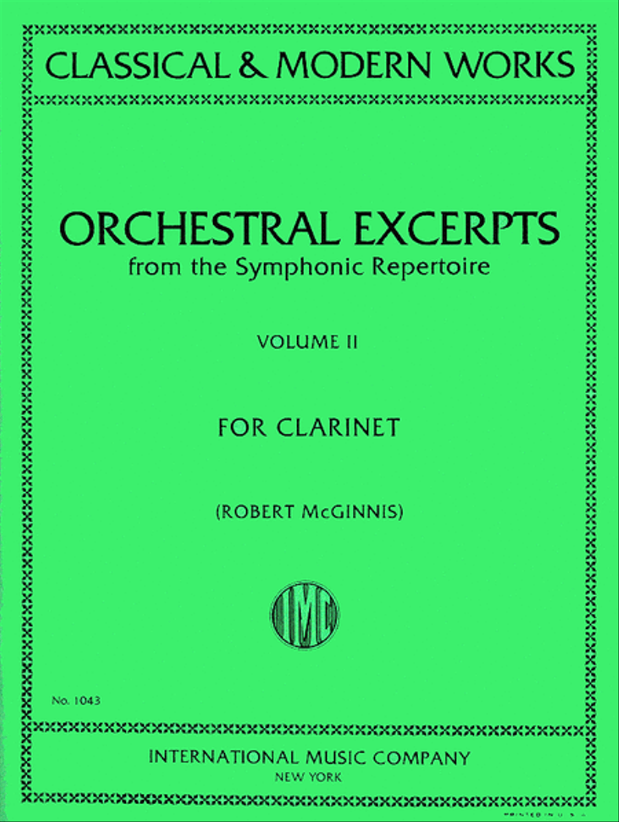 Orchestral Excerpts From Classical And Modern Works, Volume II - CLARINET