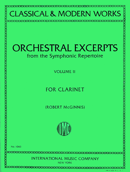 Orchestral Excerpts From Classical And Modern Works, Volume II - CLARINET