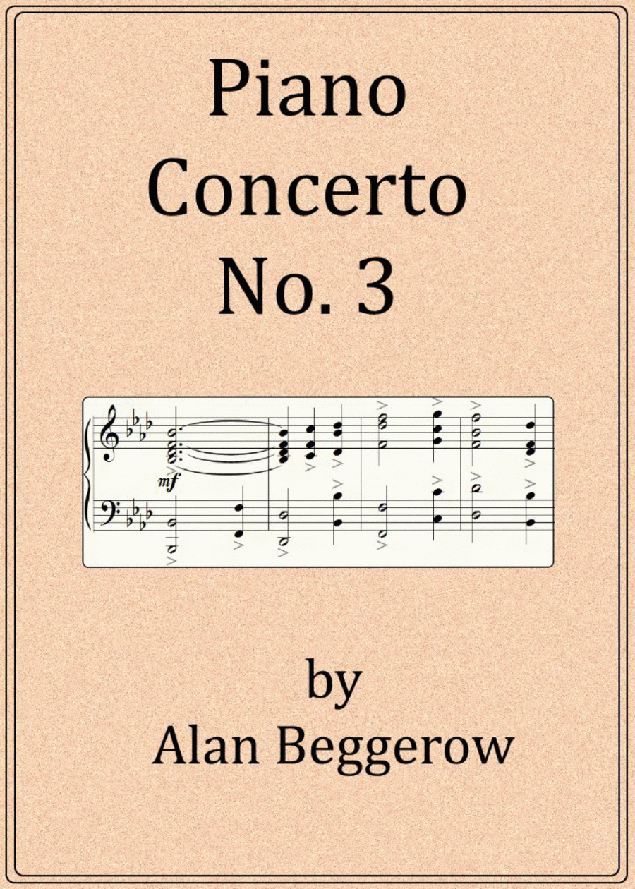 Piano Concerto No. 3 (score only) Full Orchestra scores gallery preview page 1