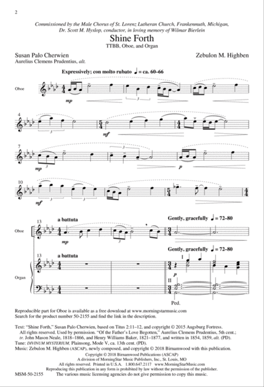 Shine Forth Shine Forth TTBB scores gallery preview page 2